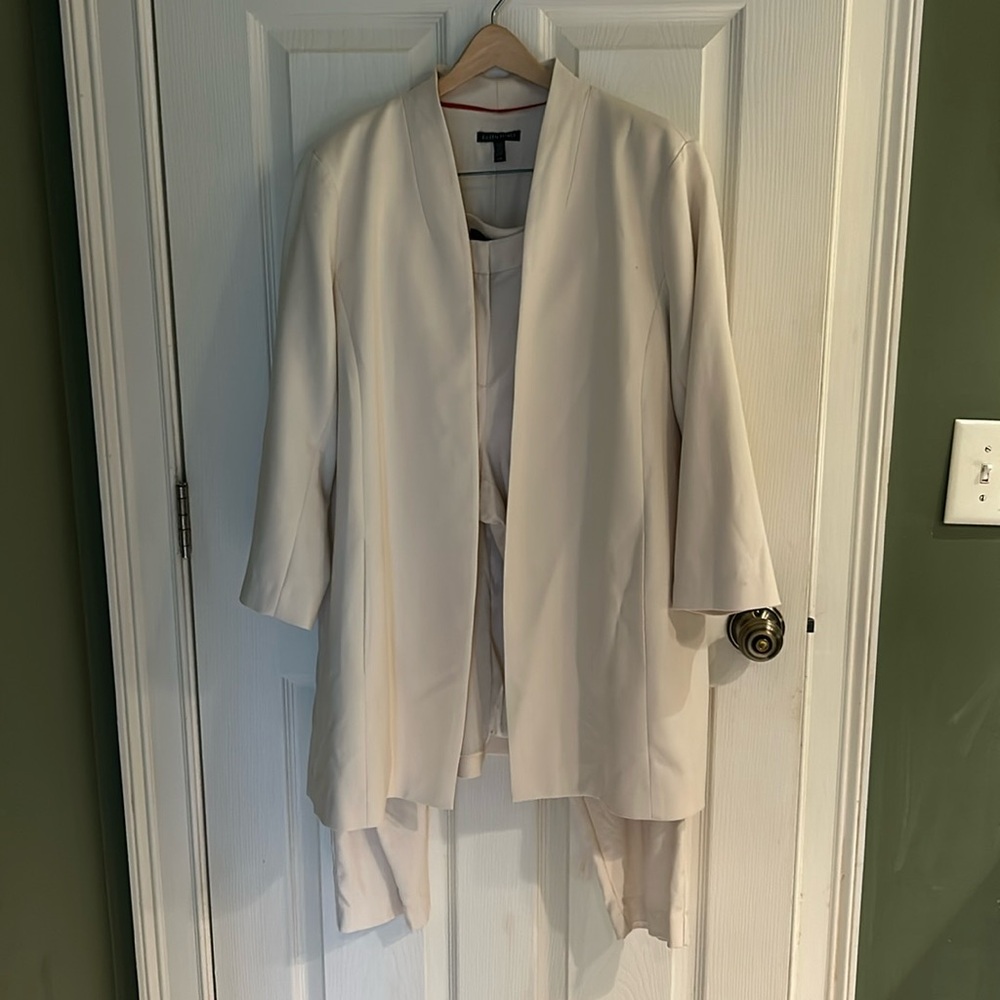 Eileen Fisher Cream Open Front Jacket